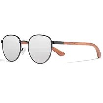 Óculos Kingseven Unissex W5519 Wooden Round - Prata