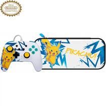 Controle Powera Nintendo Switch + Estojo Protetor Slim Pikachu High Voltage (PWA-A-03101)