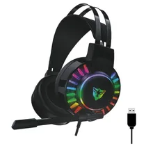 Headset Gamer Satellite AE-306 USB RGB - Preto