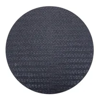 Jogo Americano de Tecido Circular Preto