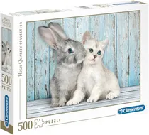 Quebra Cabeça Cat & Bunny - Clementoni 35004 (500 Pçs)
