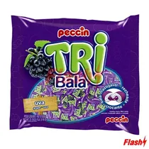Bala Mastigável Peccin Tribala Uva 500G
