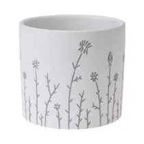 Maceta de Cerámica KPM 038285 12 X 10 CM Blanco Surtido