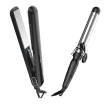 Gama Profesional Combo Prancha Silk Chrome Titanium + Ondulador Salon Curl