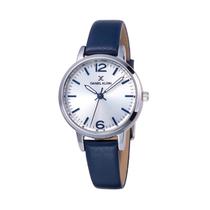 Relogio Analogico Feminino Daniel Klein Premium DK12025-4 - Azul e Prata