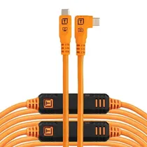 Cabo USB-C para USB-C Tether Tools Tetherpro 10 GBPS para Câmera - Laranja 9,4 Metros (CUC31RTG2-Org)