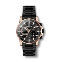 Relógio Analógico Masculino Daniel Klein Exclusive DK.1.12345-4 - Preto e Rosa Ouro