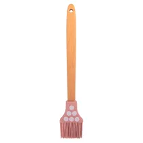 Pincel de Confeitaria de Silicone e Madeira - Rosa Pastel