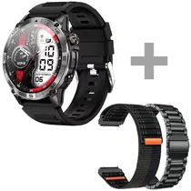 Smartwatch G-Tide R6 Pro com GPS/Bluetooth - Preto + 2 Pulseiras