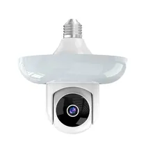 Camera de Segurança Smart Wifi Floodlight N20-3MP / 4MP / E27 / Microfone / Alarma / Detecção Humana / Visao Noturna / App Smart Life - Branco