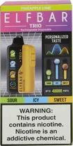 Vape Descartável Elf Bar Trio Pineapple Lime 40000 Puffs