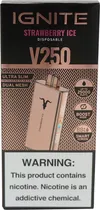 Vape Descartável Ignite V250 Strawberry Ice 25000 Puffs Rose