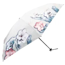 Sombrinha Guarda-Chuva Floral Beige 18CM Feichado 90CM Circuferencia