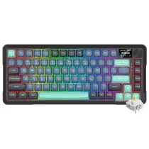 Teclado Gamer Mecanico Redragon K724GBG-RGB-Pro Behemoth Pro Wireless / RGB / Ingles - Preto