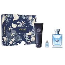 Kit Perfume Versace Pour Homme - Eau de Toilette - Masculino - 100ML + 150ML + 5ML