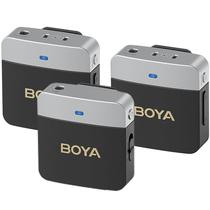 Microfone Boya BY-M1V2 Sem Fio Jack 3.5MM - Preto/Cinza (2TX+1RX)