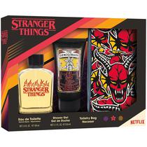 Kit Perfume Masculino Netflix Stranger Things Edt 100 ML + Gel de Banho + Necessaire