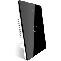 Interruptor Inteligente de Luz Moes WRS-US1-L Wifi + RF 1 Botão - Preto