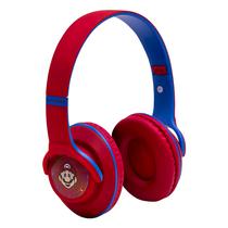 Fone de Ouvido Sem Fio MA-2 Super Mario Wireless Headphone com Bluetooth / FM - Vermelho Azul