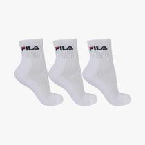 Fila Ropas Media Tripack LS330037-100 Cano Medio Algodon - Poliester Blanco