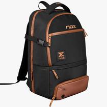 Mochila para Beach Tennis Padel Nox Luxury Open Series Negro/Marron