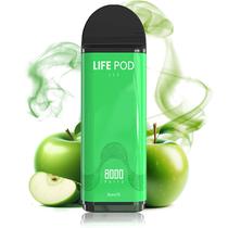 Vape Descartavel Life Pod Eco 8000 Puffs com 5% Nicotina - Green Apple