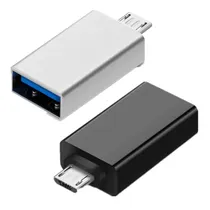 Adaptador Otg LUO-2001 Micro USB p/ USB Hembra 3.0 Prata