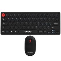 Kit Teclado Sem Fio Satelite AK-6012G Espanhol + Mouse 1.200 Dpi - Preto
