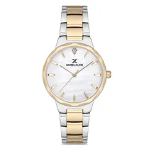 Relógio Analógico Feminino Daniel Klein DK.1.12702-5 Premium Ladies / Pulseira de Aço Inoxidável - Prata/Dourado