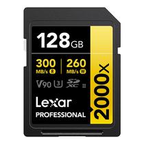 Cartao de Memoria SD 128GB Lexar Pro. V90 8K Gold 2000X 300-260MB/s C10