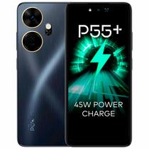 Smartphone Itel P55+ P663LN Dual Sim 4GB+128GB 6.6 Os 13 NFC BR - Preto