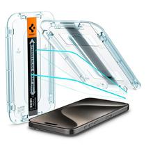 Pelicula para iPhone 15 Pro Max Spigen Glastr Ez Fit AGL06872 - 2 Unidades