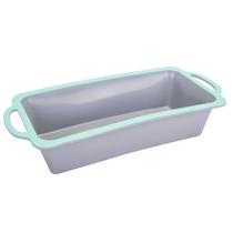 Forma de Silicone 24X14CM Cinza com Azul Claro