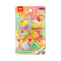 Kit de Mini Borradores Diy Cake Eraser QH-8757 6 Unidades
