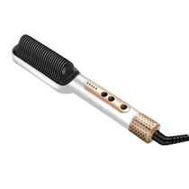 Escova Alisadora Buarn BU-302 / 5 Temperaturas / 45W / 950ºF / 110-240V ~ 50/ 60HZ - Branco