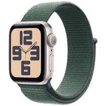 Apple Watch Se 2 de 40MM MXEH3LL/A GPS - Caixa de Aluminio Starlight / Green Sport Loop