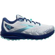 Tenis Brooks Feminino Divide 7 Branco/Azul - 1203681B006