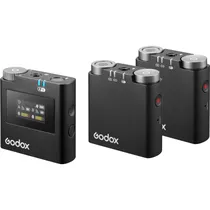 Sistema de Microfone Godox Viltrox s M2 Sem Fio (2TX+1RX) para Câmera Sony