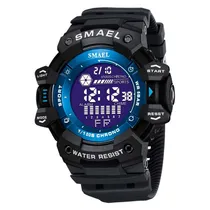 Relógio Unissex Digital Smael 8050 Bubk - Azul Preto