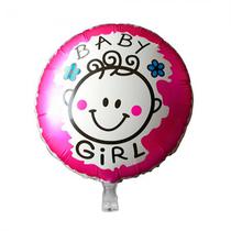 Balao para Festas Baby Girl Branco com Rosa