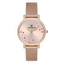 Relogio Analogico Feminino Daniel Klein DK.1.12758-2 Premium Ladies / Pulseira de Malha - Rose Gold