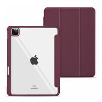 Capa / Protetor para Tablet iPad Pro 11 com Porta Pencil - Transparente Bordo