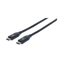 Cabo USB-C / USB-C Manhattan 353526 / 1 Metro / USB 3.1 / 10GBPS - Preto