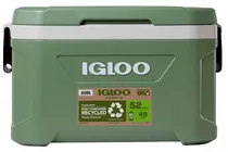 Caixa Térmica Igloo com Rodas Ecocool Vintage 52QT - Verde