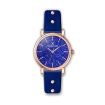 Relogio Analogico Feminino Daniel Klein Premium DK.1.12451-5 - Rosa Ouro e Azul