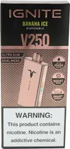 Vape Descartável Ignite V250 Banana Ice 25000 Puffs Rose