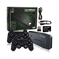 Consola Portátil Keen Game Stick Lite 4K Uhd, 64GB, 2 Controles (Mame / FC / GB / Gba / GBC / MD / SFC / PS1 / ATARI2600 / ATARI7800) - Preto