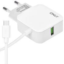 Carregador Only Quick MOD02 com 1 USB + Cabo Micro-USB (V8) - Branco