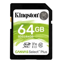 Cartão de Memória SD Kingston Canvas Select 64GB 100MBS – SDS2/64GB