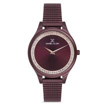 Relogio Analogico Feminino Daniel Klein DK.1.12701-6 Premium Ladies / Pulseira de Malha - Bordo